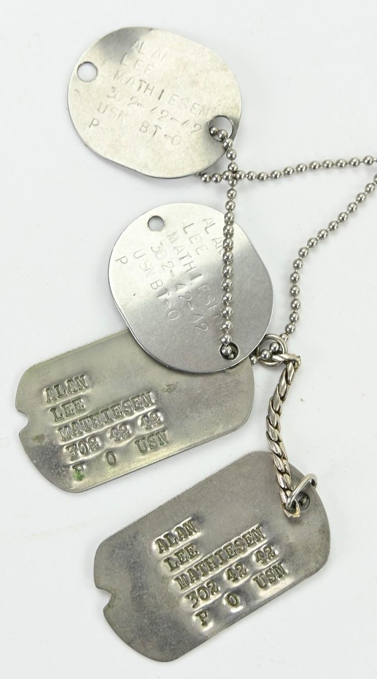 USN/USMC Dog-tag set 'Alan L. Mathiesen'