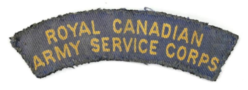 Canadian WW2 Royal Army Service Corps Shoulder Flash
