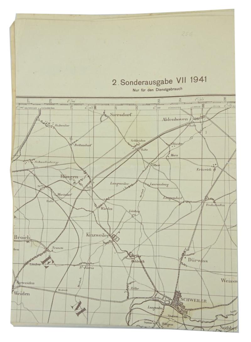 German WH Mapcard of Gemmenich Belgium