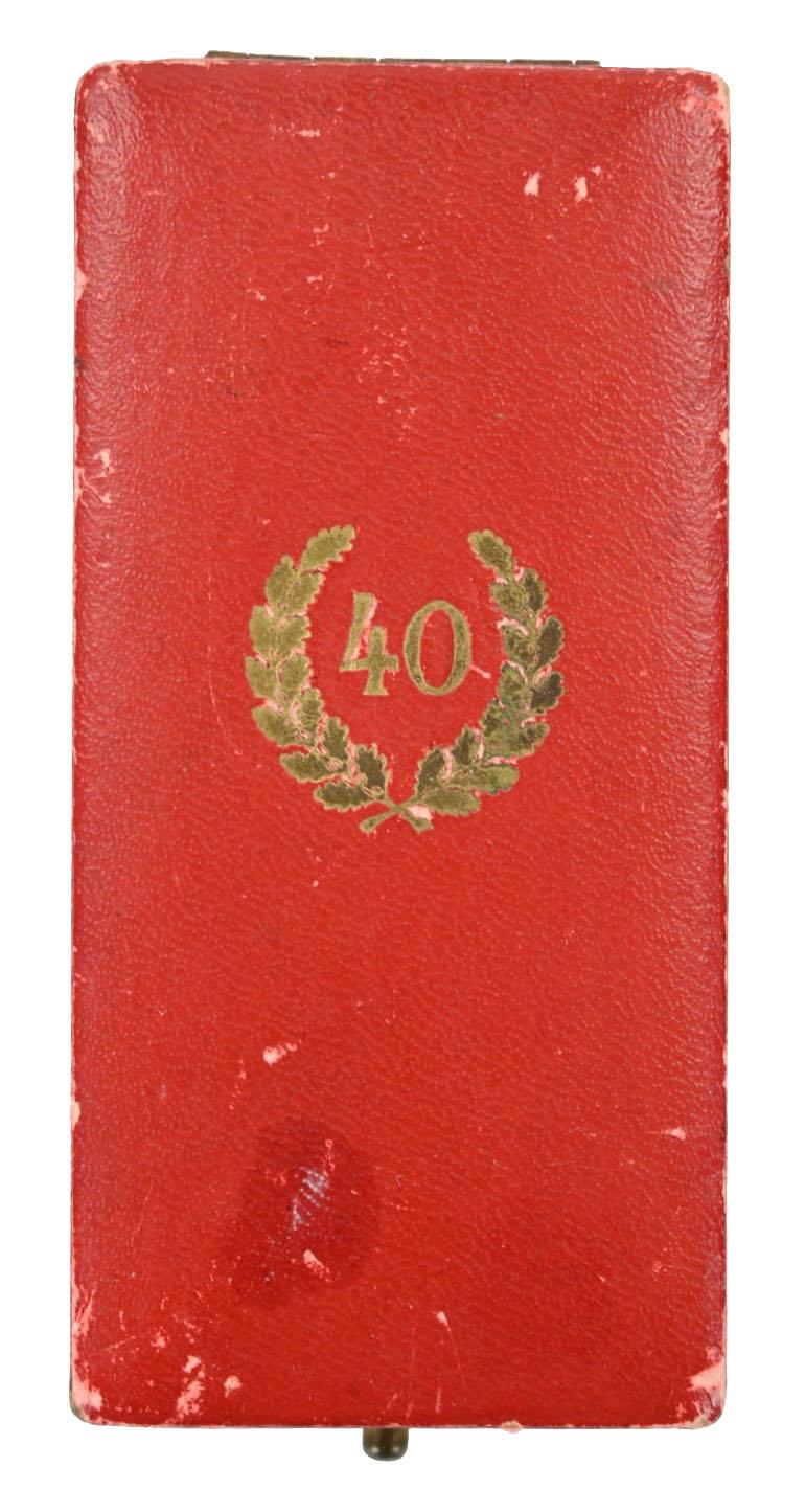 German 40 Years Faithful Service Medal in box