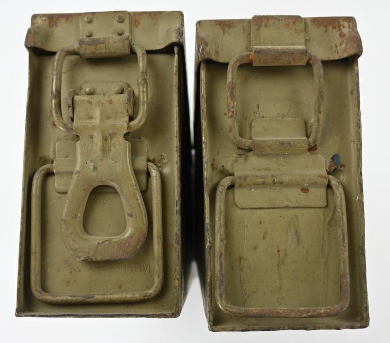 German WH MG 34/42 Camouflaged Ammo Box Set