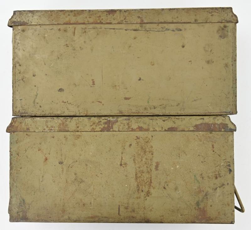 German WH MG 34/42 Camouflaged Ammo Box Set