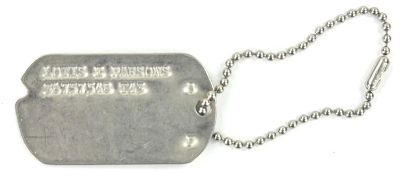 US WW2 Dog-tag 'Lotis E. Parsons'