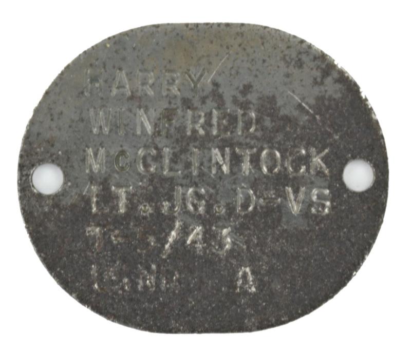 USMC WW2 Dog-tag 'Harry W. Mc Clintock'
