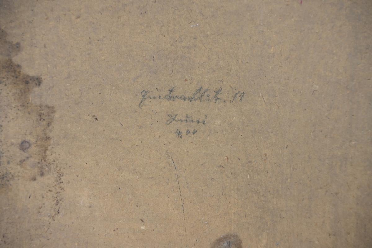 German WH Panzer Service Certificate in Frame