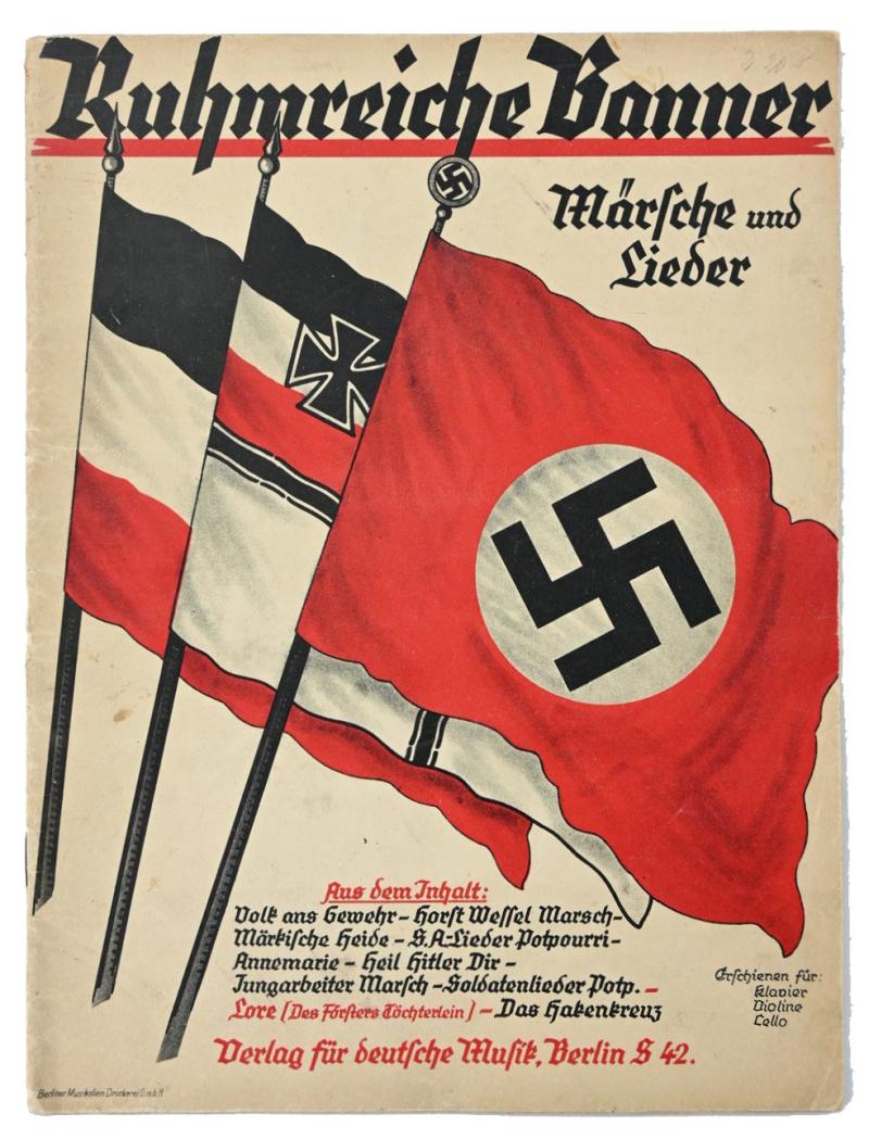 German SA Songbook 'Ruhmreiche Banner'