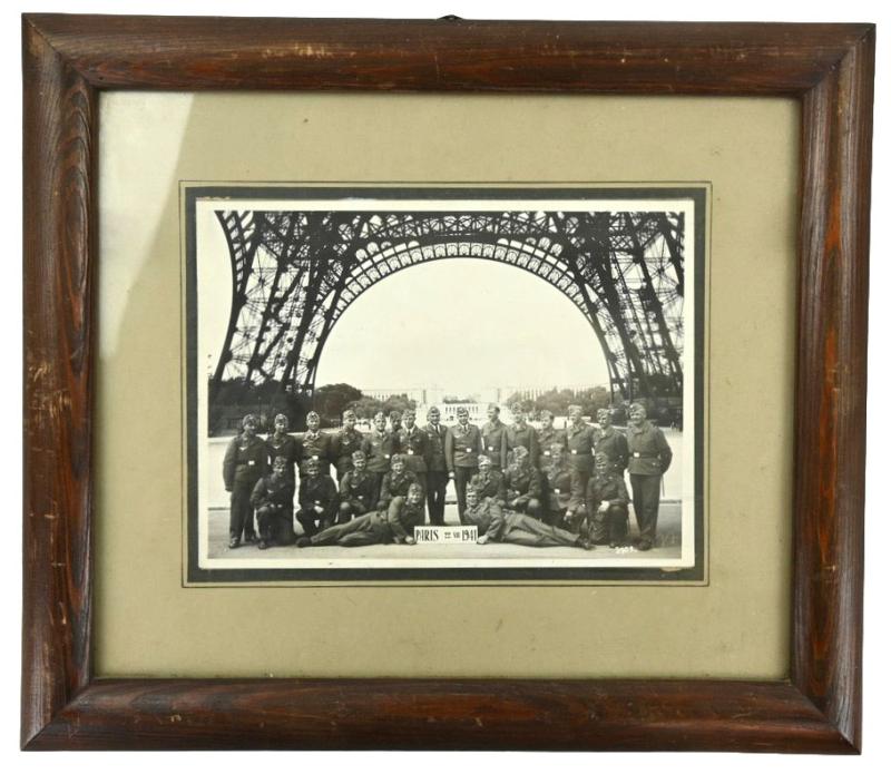 German LW Framed Unit Picture Paris 1941