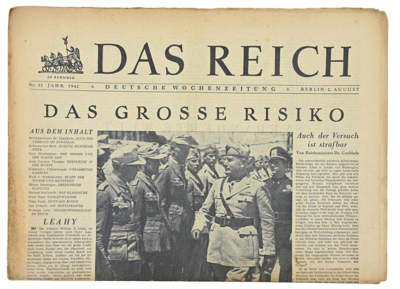 German Newspaper “Das Reich” August 1942