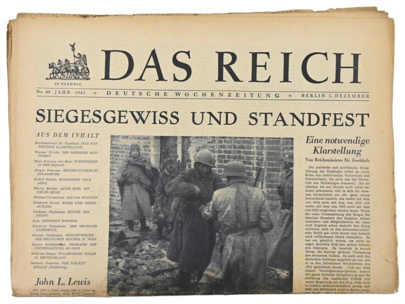 German Newspaper “Das Reich” December 1941