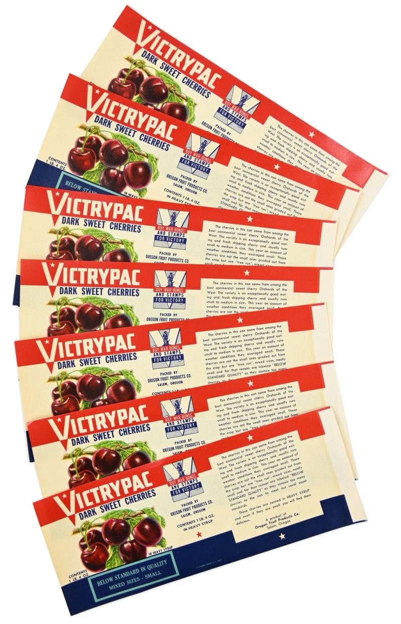 US WW2 Tin Can Victory Food Label