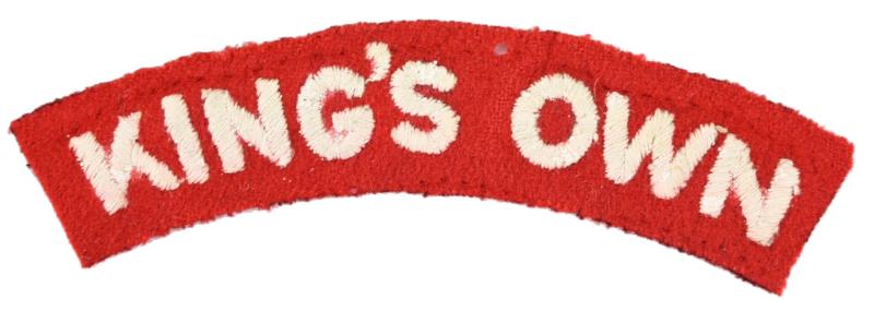 British WW2 King's Own Royal Lancaster Regiment Cloth Shoulder Title
