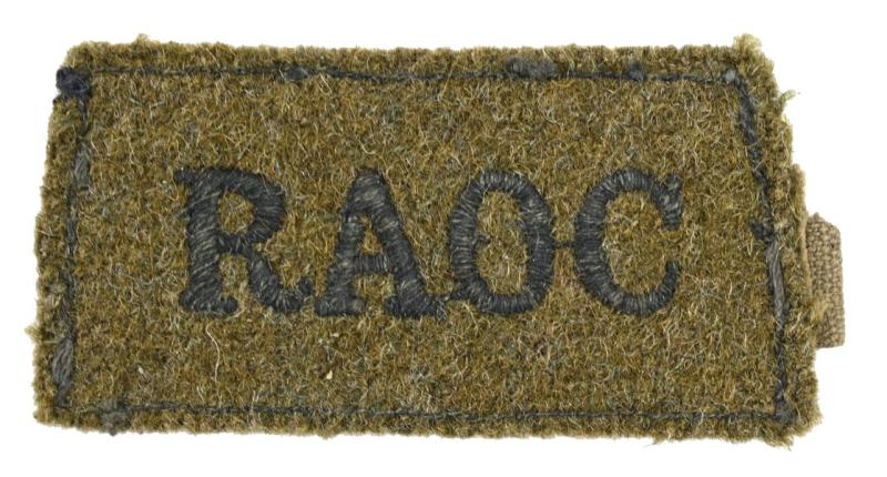 British WW2 RAOC Shoulder Slip-One