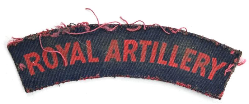 British WW2 Royal Artillery Shoulder Title