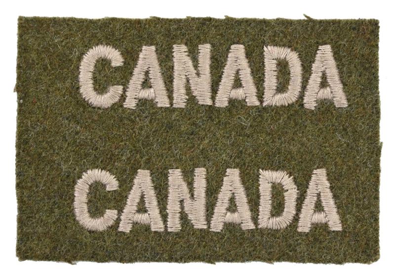 Canadian WW2 Shoulder title Set 'Canada'