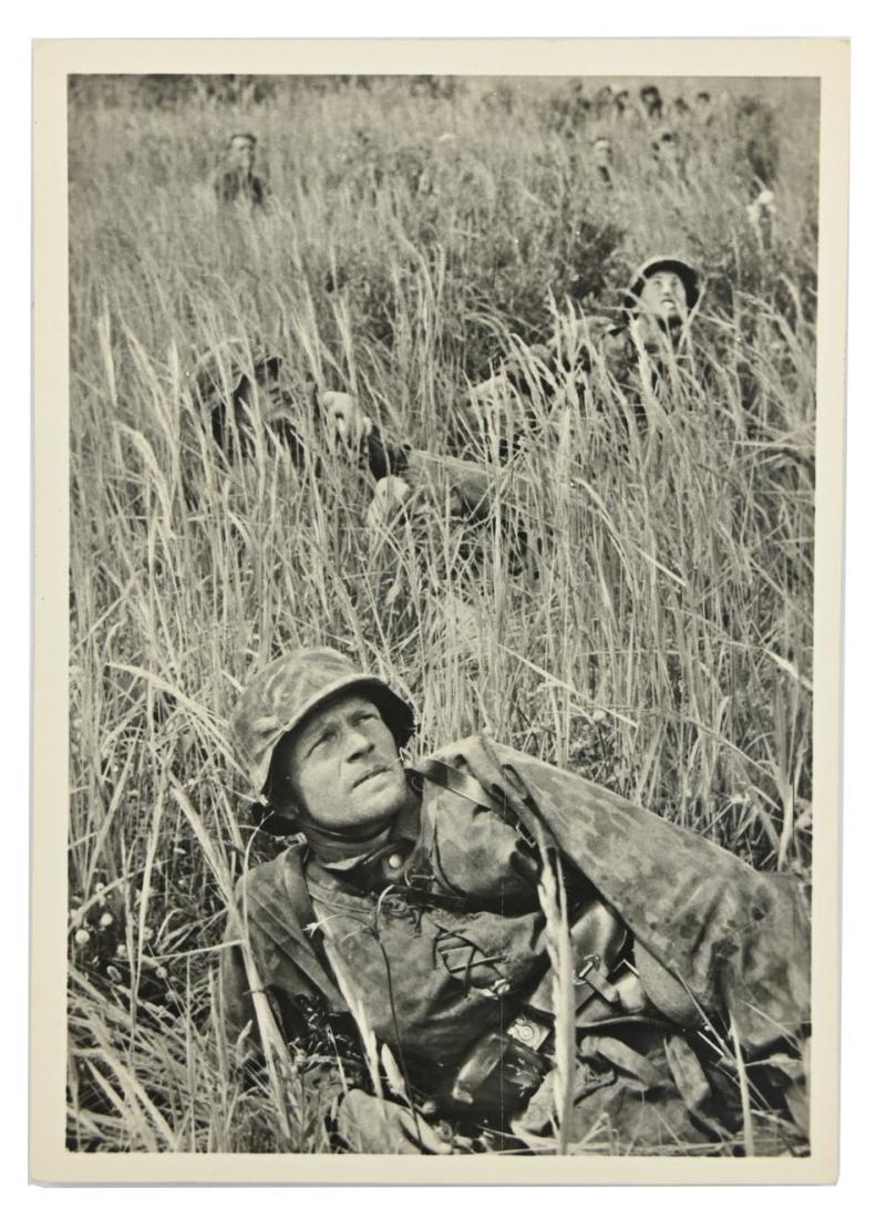 German Waffen-SS Kriegsberichter Postcard 'Unsere Waffen-SS'