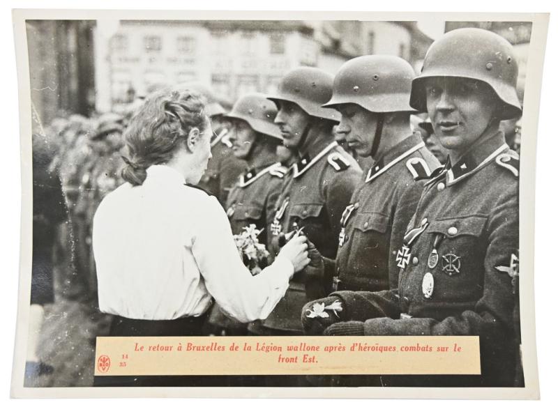Flemish SS Press Photo 'Back from Eastern Front'