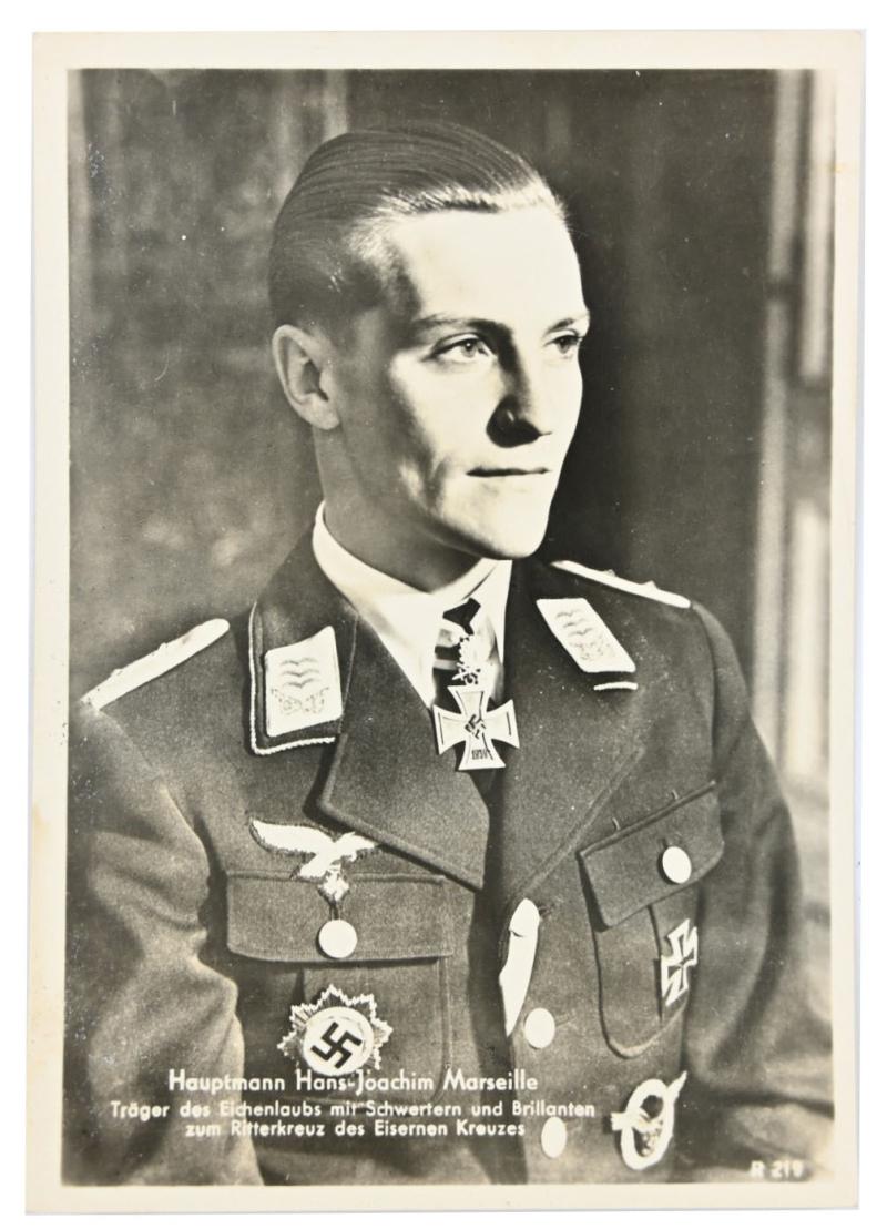 German LW Portrait Picture ''Hans-Joachim Marseille'