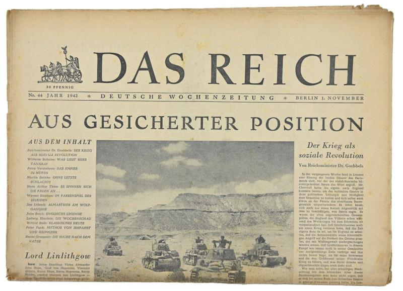 German Newspaper “Das Reich” November 1942