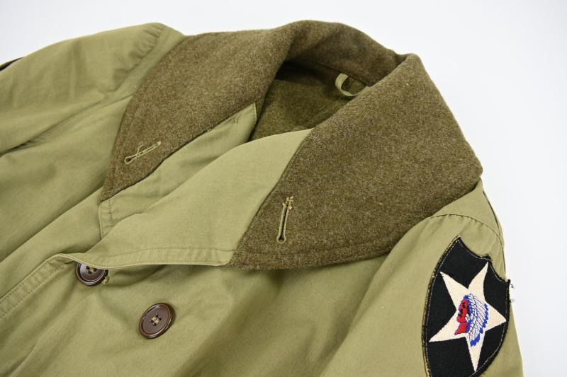 US WW2 2nd Infantry Division Makinaw Officer Coat