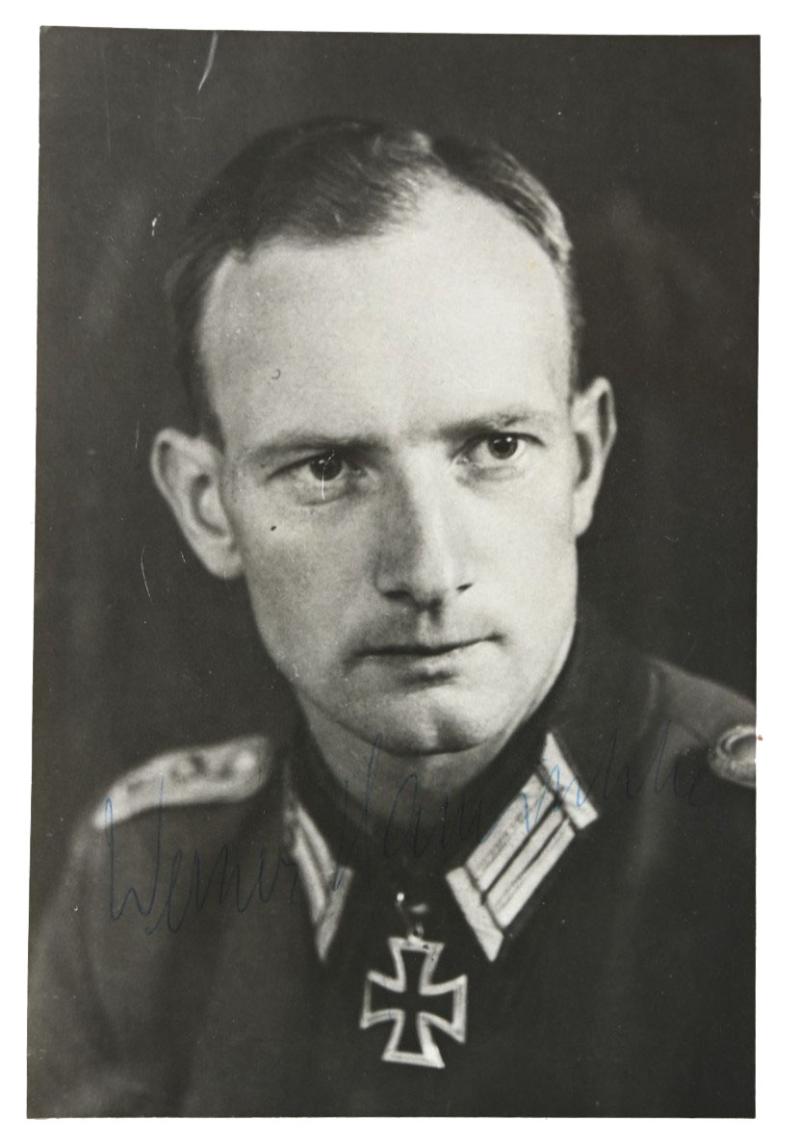 Signature of Wehrmacht Heer KC Recipient 'Werner Kamischke'