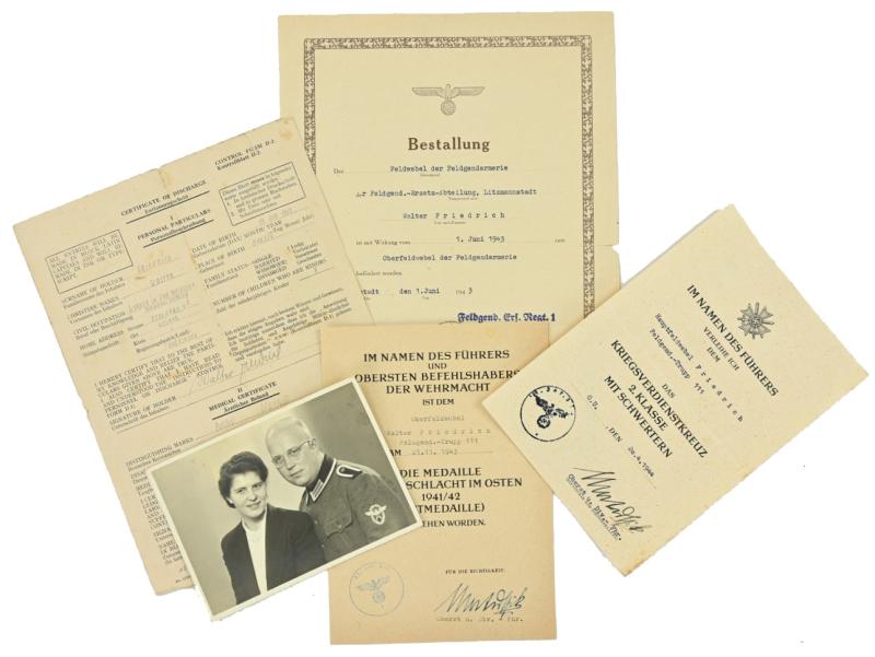 German WH Feldgendarmerie Document Grouping