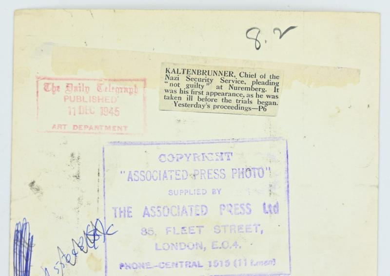 Allied Nuremberg War Trails Picture 'Ernst Kaltenbrunner'