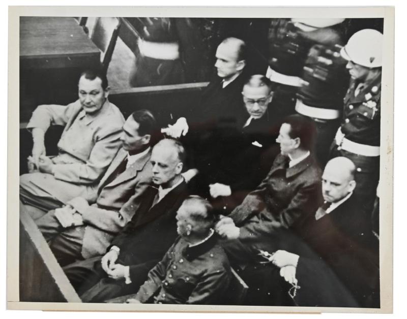 Allied Nuremberg War Trails Press Photo 'Nazi Leaders'