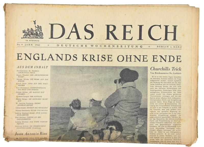 German Newspaper “Das Reich” March 1942