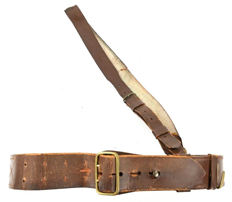 Dutch Pre-WW2 Sam Brown Officer Belt & Shoulderstrap