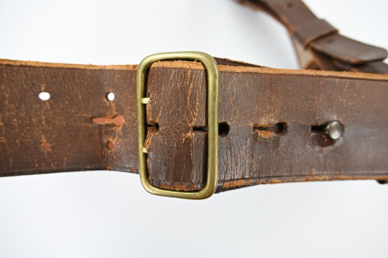Dutch Pre-WW2 Sam Brown Officer Belt & Shoulderstrap