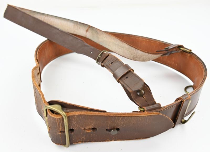 Dutch Pre-WW2 Sam Brown Officer Belt & Shoulderstrap