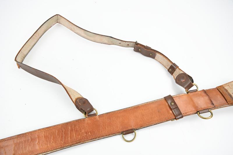Dutch Pre-WW2 Sam Brown Officer Belt & Shoulderstrap