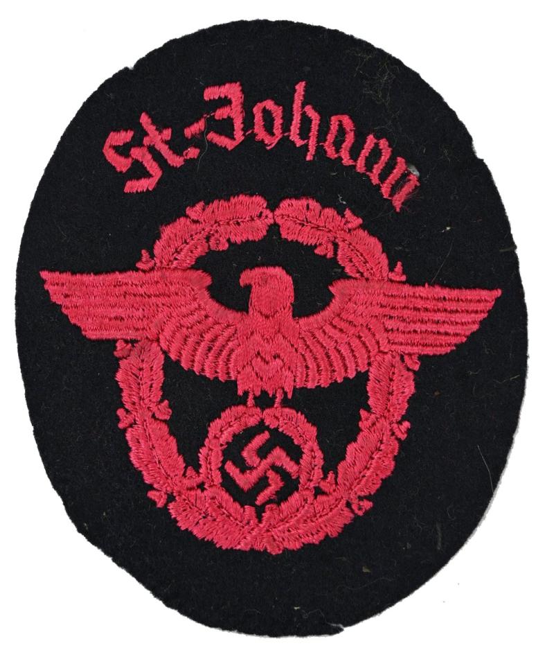 German 'Feuerlöschpolizei' NCO Sleeve Eagle