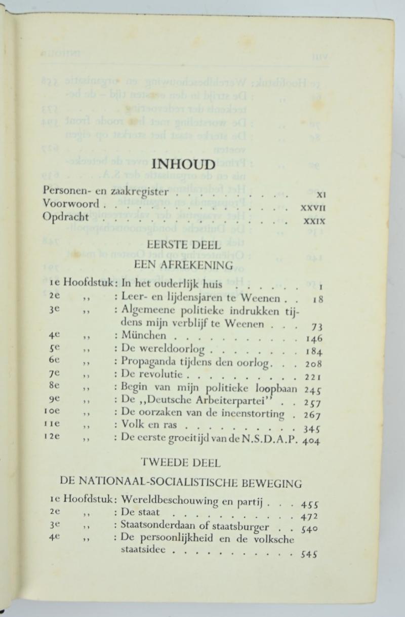 Dutch Adolf Hitler Mein Kampf (Mijn Kamp) Book