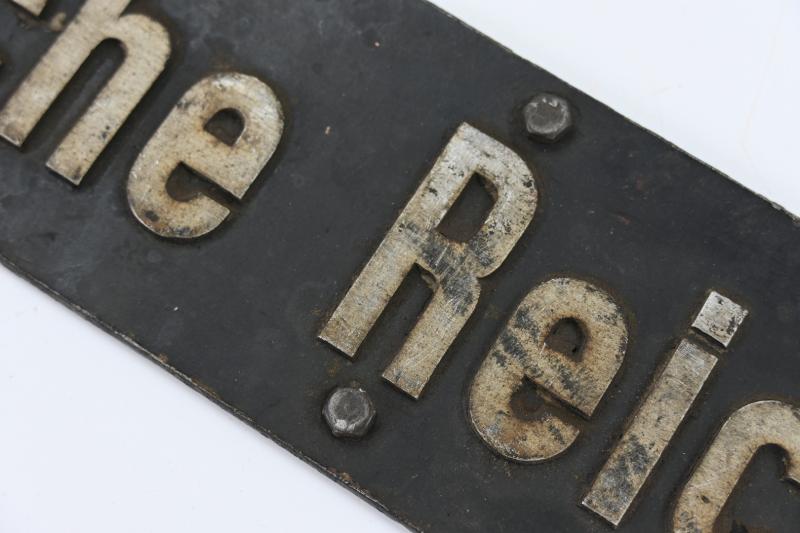 German Reichsbahn Designation Sign