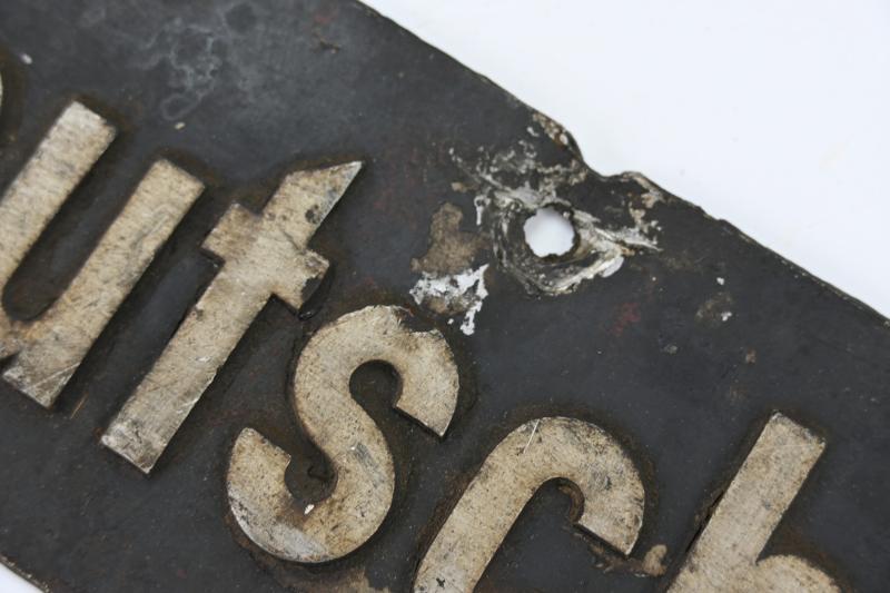 German Reichsbahn Designation Sign