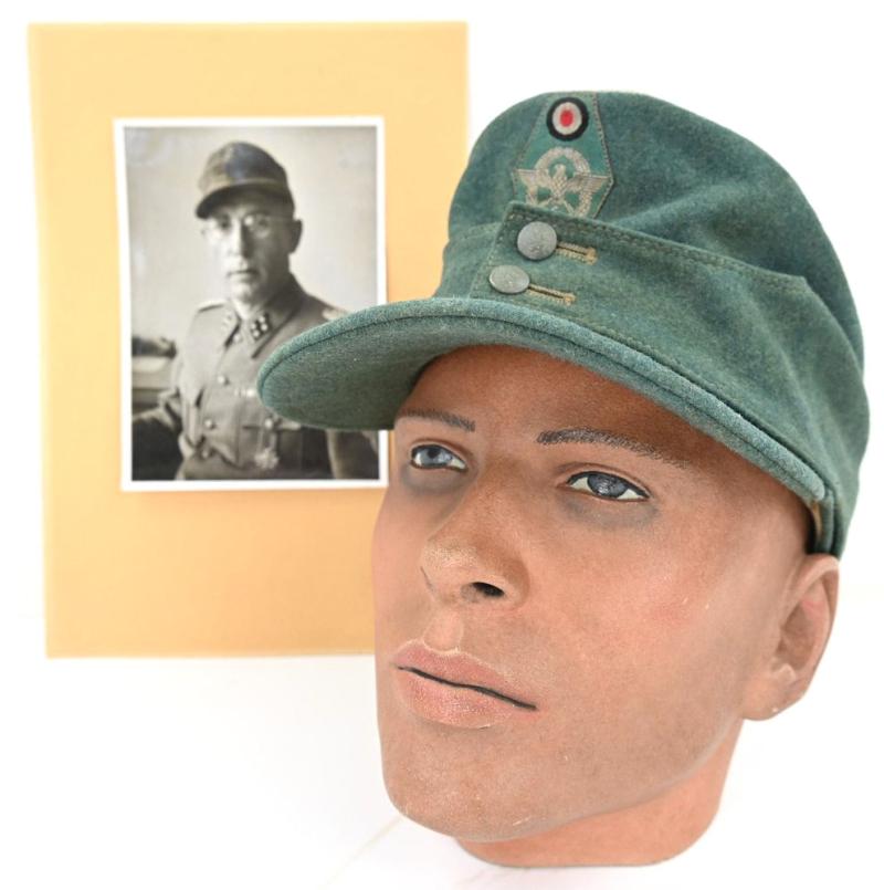 German Teno Named Officer M43 FieldCap with picture