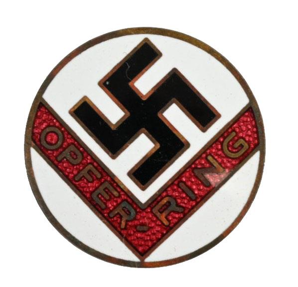 German NSDAP Opfer-Ring Support Badge