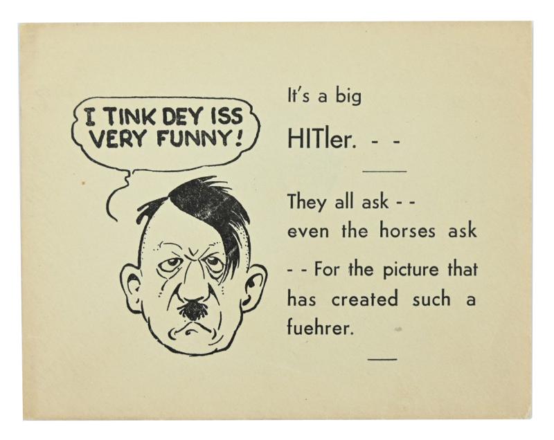 US WW2 Ant-Hitler Propaganda Envelop and Cards