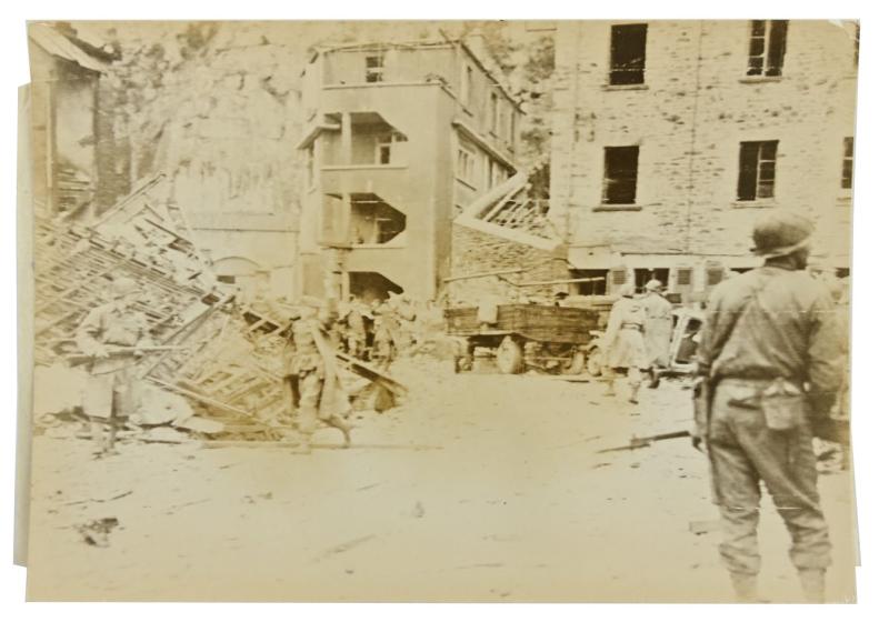 US WW2 Radiophoto/ Press Photo 'Surrender in Cherbourg'