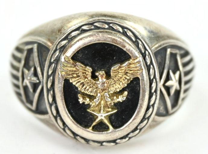 US WW2 Period Men's Ring with Eagle