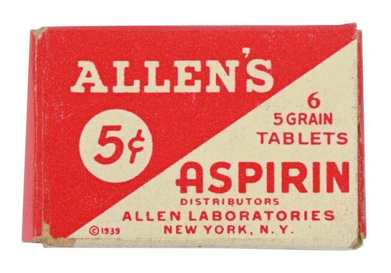 US WW2 Asperin Box 1939