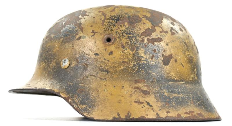 German LW M35 Camouflaged Combat Helmet