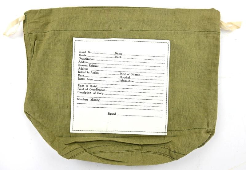 US WW2 Deceased Serviceman Personal Effects Bag