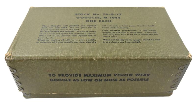 US WW2 M-1944 Flying Goggles in Case