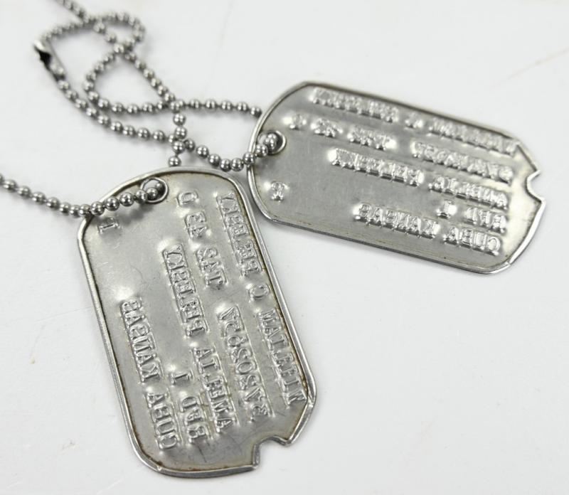 US WW2 Dog-Tag set of 'William C. Pelesky'