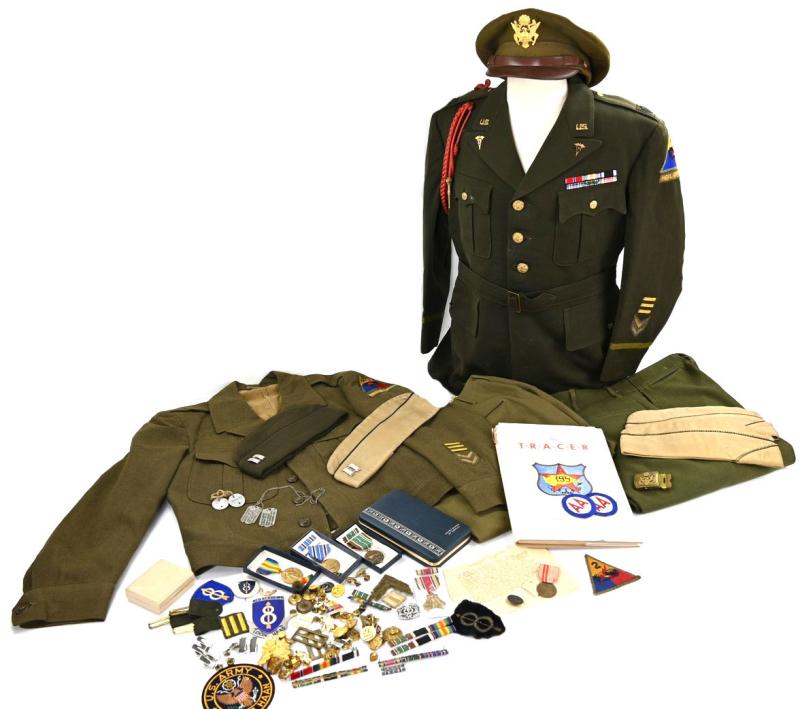 US WW2 Grouping of Captain Donald H. Wilkins, Divisional Dental Sorgeon 2nd Armored Division