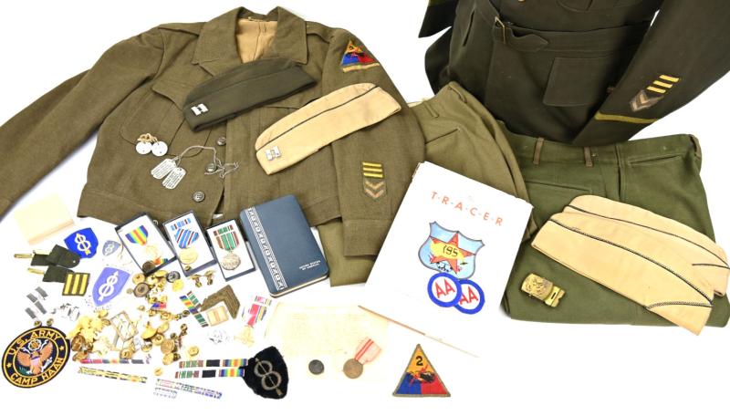 US WW2 Grouping of Captain Donald H. Wilkins, Divisional Dental Sorgeon 2nd Armored Division