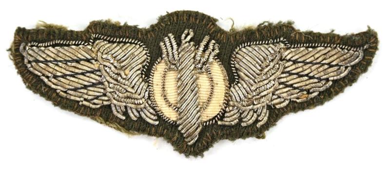 USAAF WW2 Bouillion Made Bombadier Wings