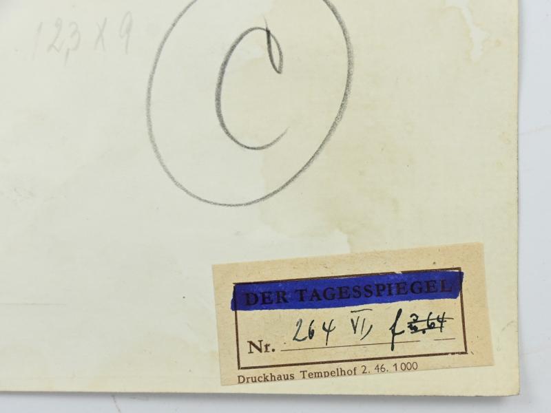 Allied Nuremberg War Trail Press Photo 'Göring & Hess'